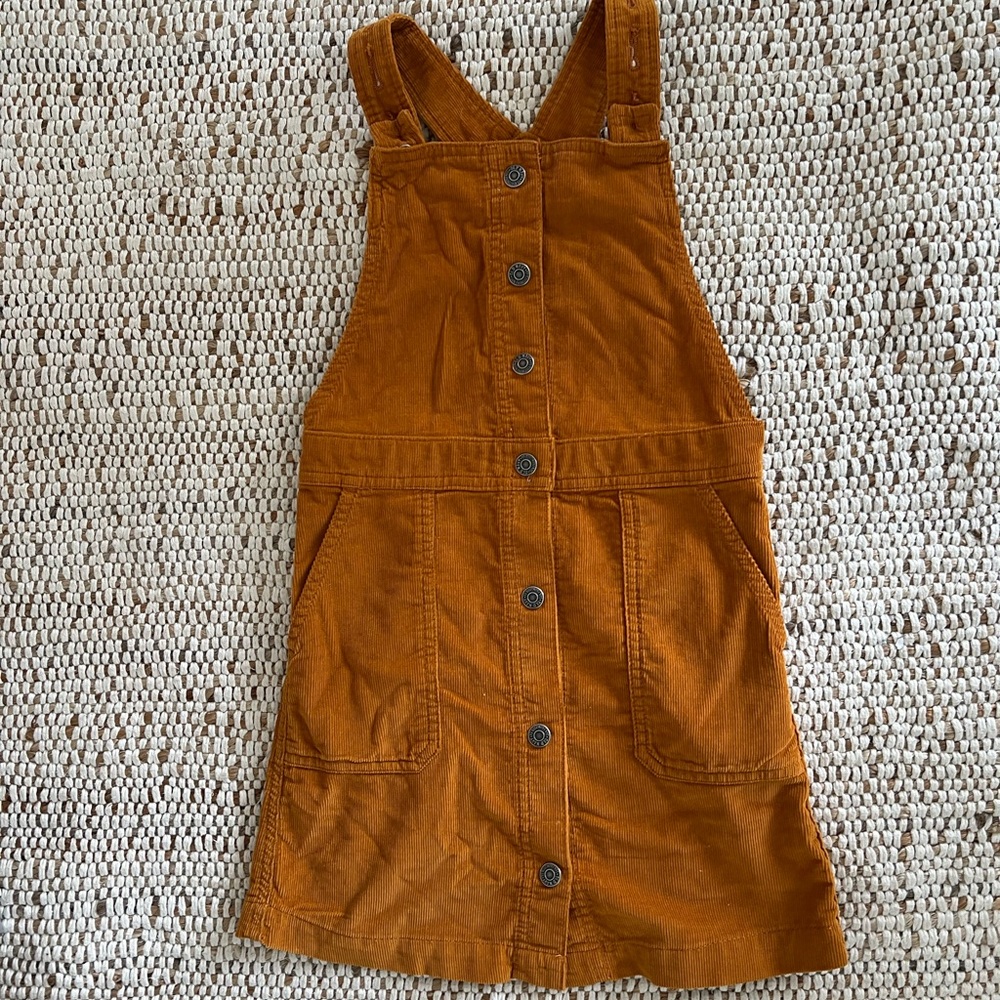 Old Navy girls button up corduroy overall dress
